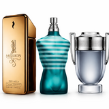 Kit 1 Million 100ml + Le Male 125ml + Invictus 100ml – Conjunto com Três Perfumes Masculinos